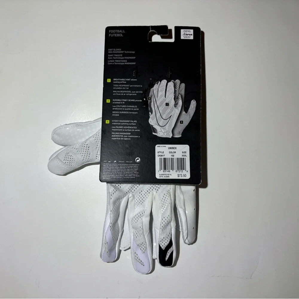 Nike Air Jordan NFL Superbad Elite Padded Football Gloves CK3023-102 size 3XL